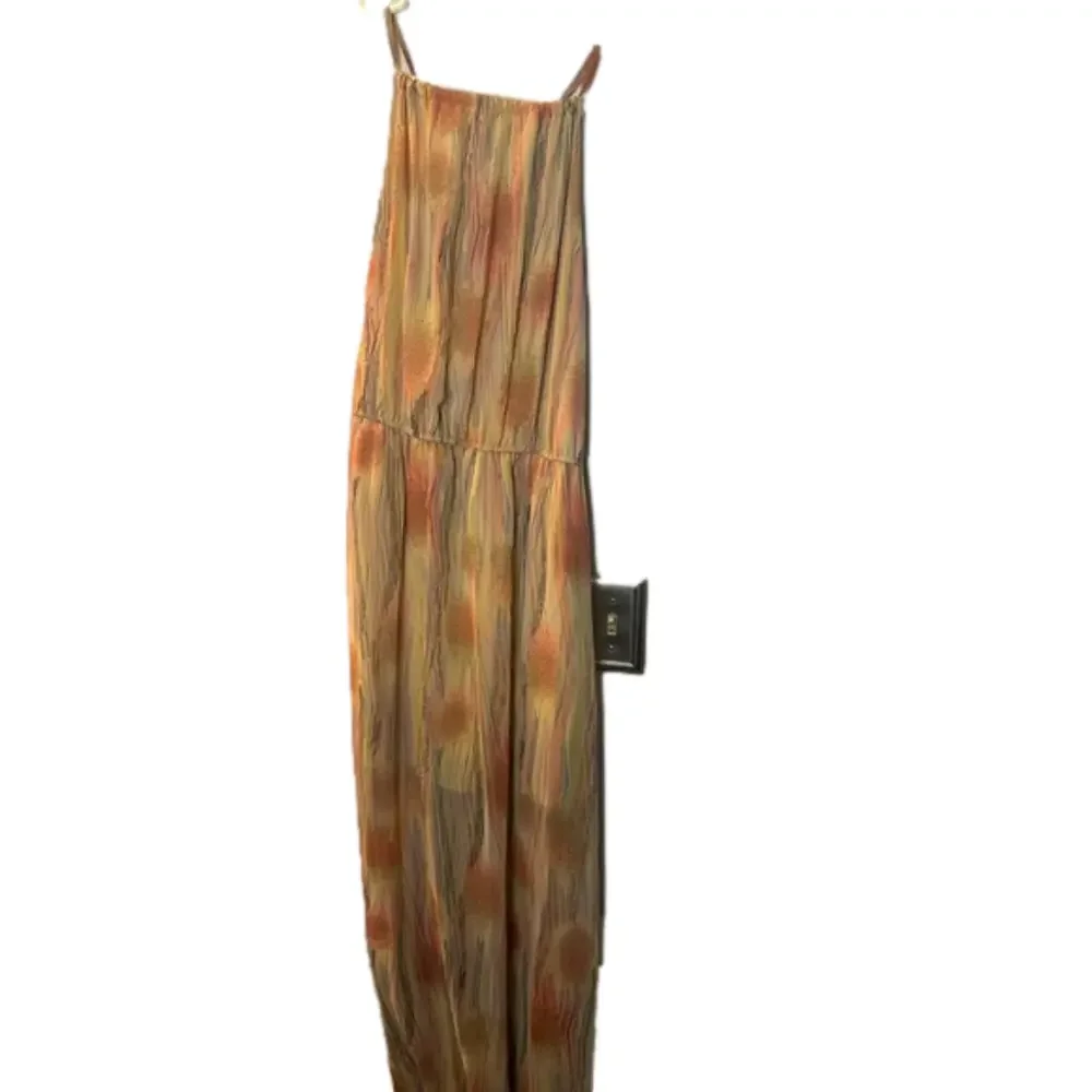 Light brown multi color speghetti strap maxi dress - Picture 1 of 3